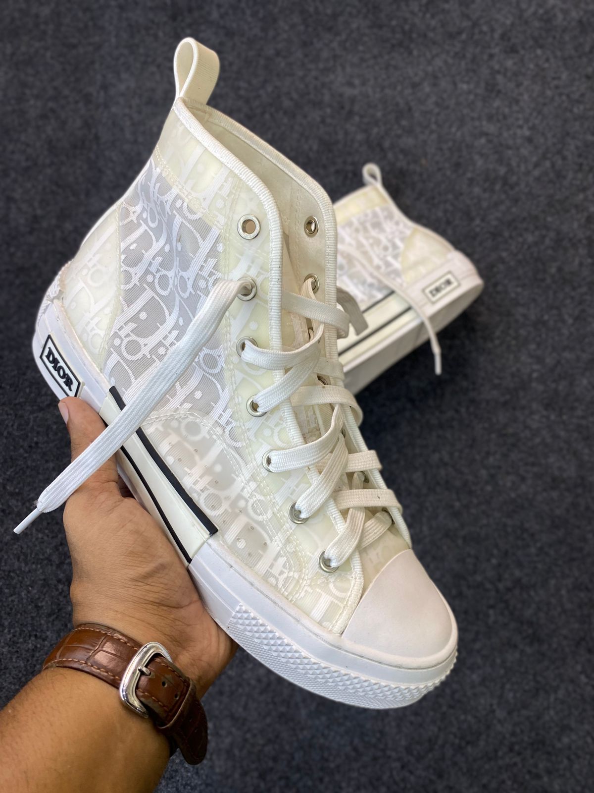 Dior Men's B23 Oblique High-Top Sneaker