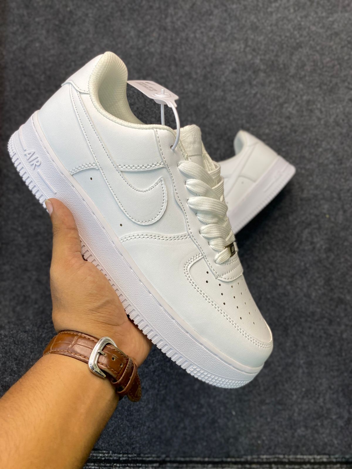 Nike Air Force 1 Low in the classic "Triple White"